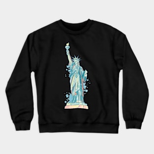 Water Color Statue Of Liberty Crewneck Sweatshirt